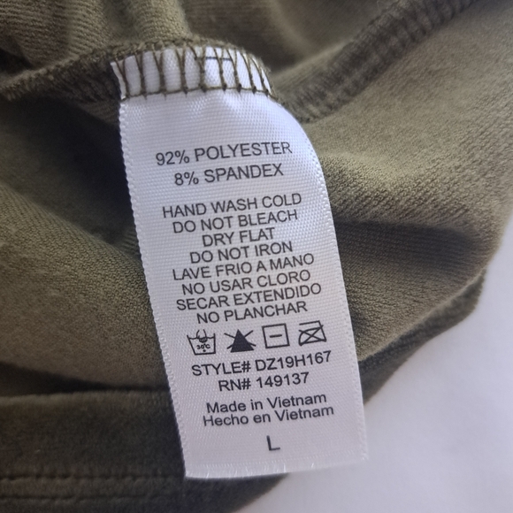 Double‎ Zero Womens Large Green Velour Crop Tank - Picture 5 of 5